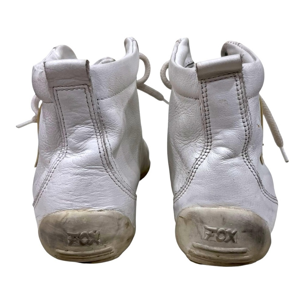 Vintage Travel Fox White Leather High-Top Sneakers 36 - Picture 5 of 10